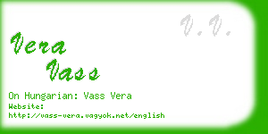 vera vass business card